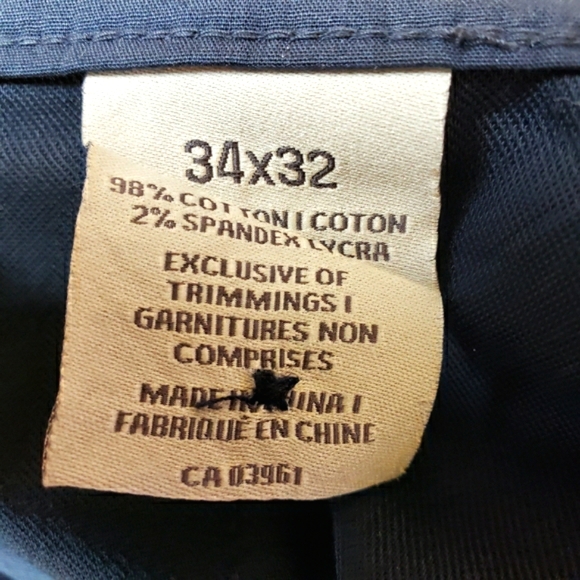 TWO New Pairs Denver Hayes Men's Navy Khakis - Picture 3 of 9